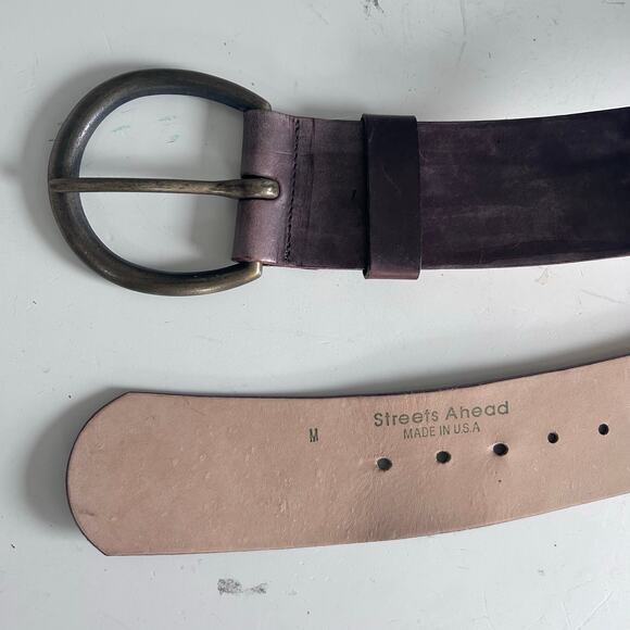 Streets Ahead belt Medium embroidered chunky brown western boho‎ distressed hips main image 9